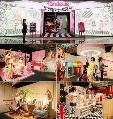 芬狄詩POP UP STORE藝術概念店，夢幻甜美的Dreaming Girl，活力率性的模特在演繹Sisterhood、森女精靈的New Naturals田園夢境、Lucie's World悅動的魔幻世界展區(qū)