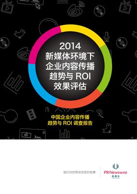 美通社2013中國企業(yè)內(nèi)容傳播趨勢與ROI效果評估調(diào)查報告